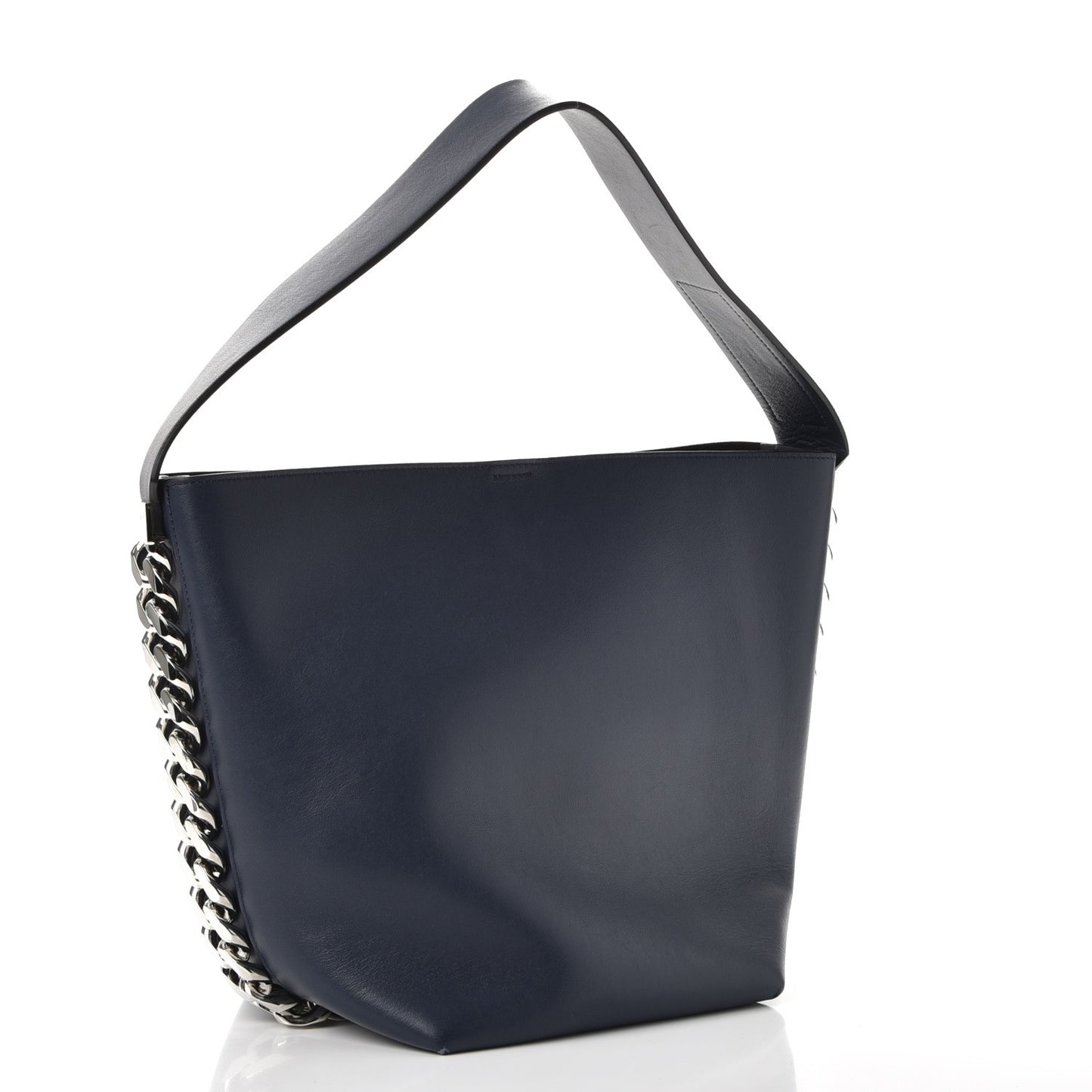Calfskin Infinity Bucket Bag Night Blue