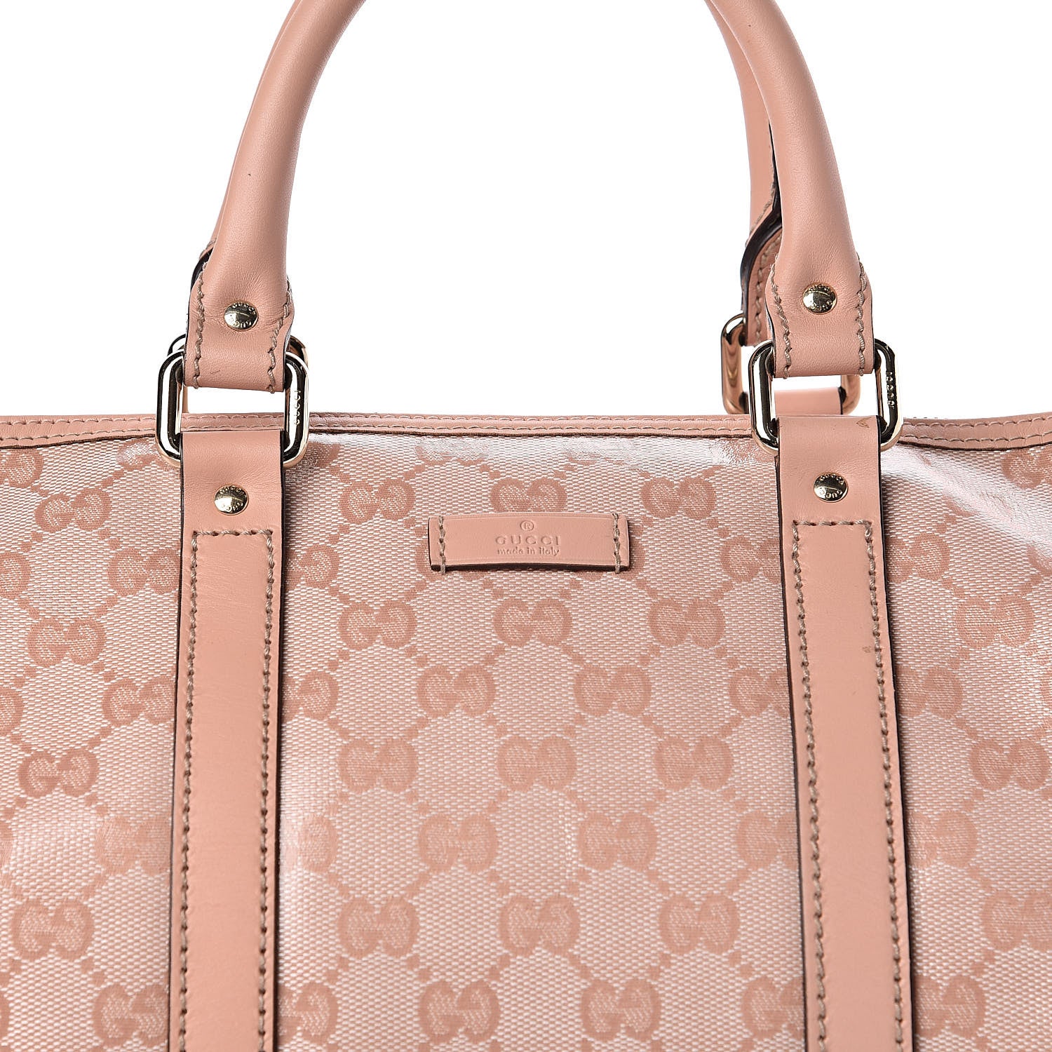 Gucci Crystal Monogram Joy Medium Boston Pink 10 of 10