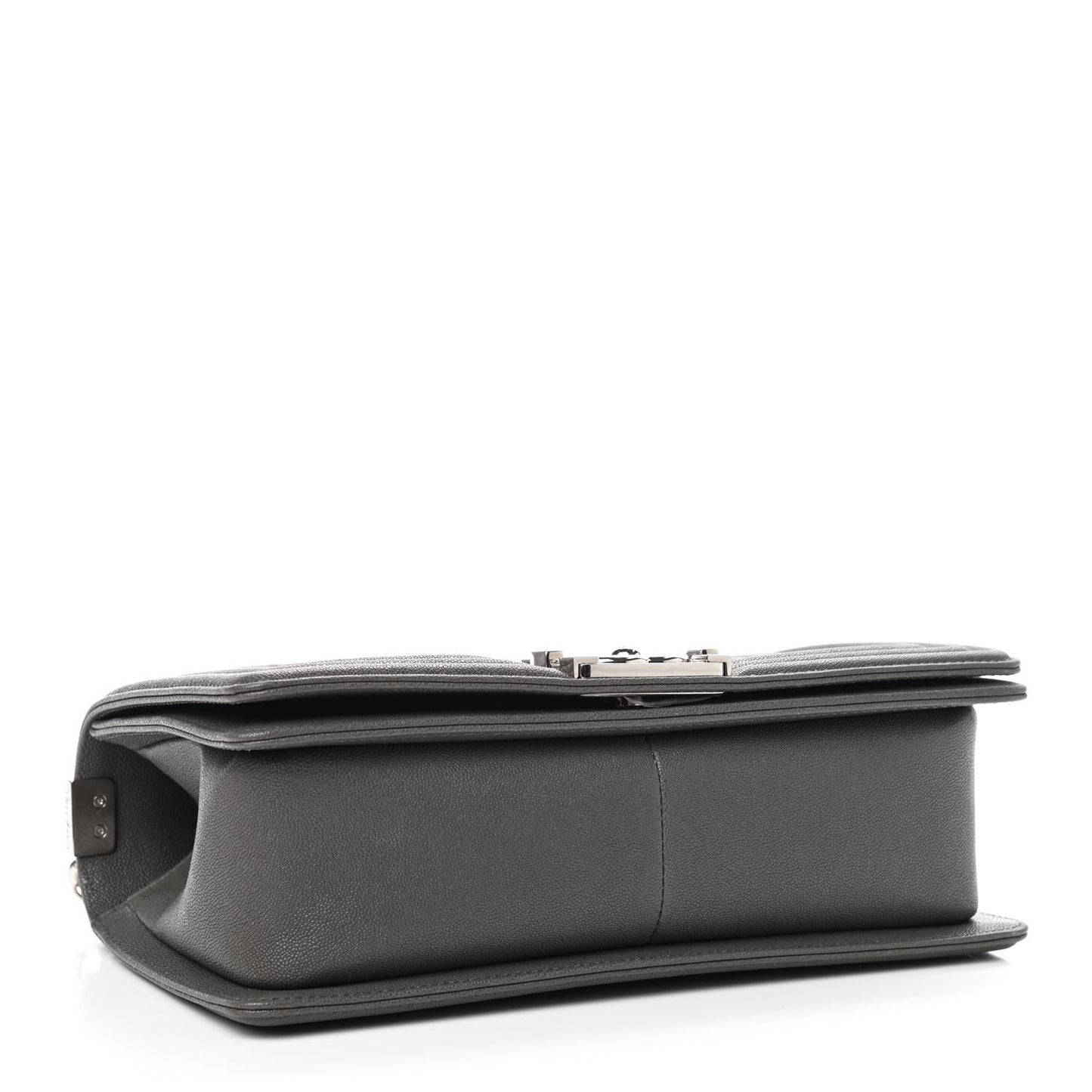 Caviar Quilted Medium Boy Flap Grey