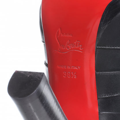 Christian Louboutin Leather Lamu 120 Platform Ankle Boots 38.5 Black 7 of 7