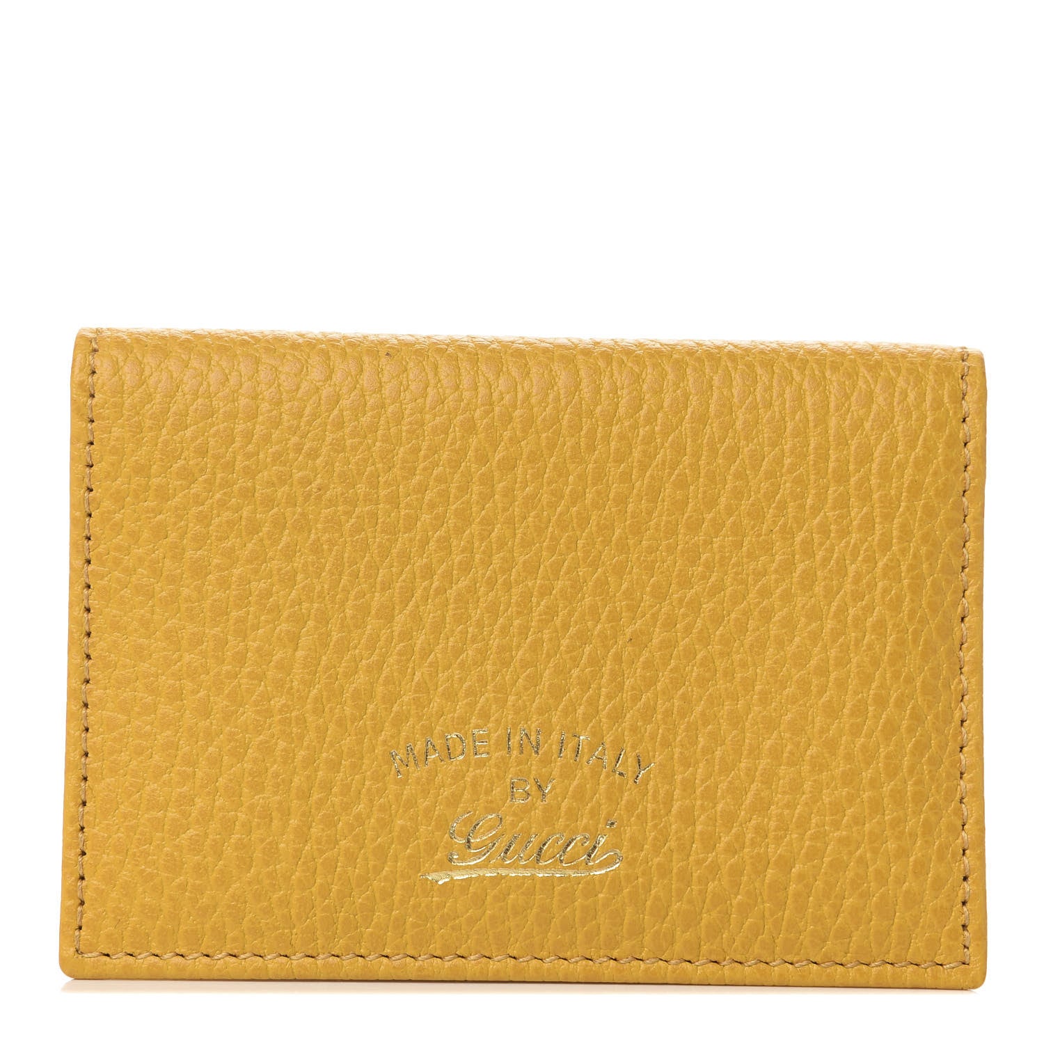 Gucci Dollar Calfskin Swing Train Pass Card Case Yellow 1 of 7