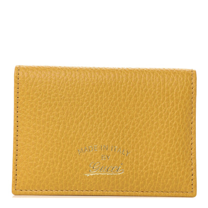 Gucci Dollar Calfskin Swing Train Pass Card Case Yellow 1 of 7