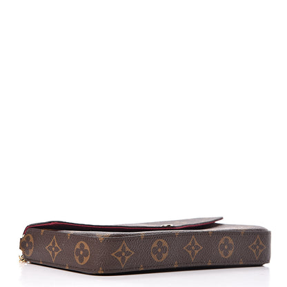 Louis Vuitton Monogram Pochette Felicie Chain Wallet Fuchsia 4 of 10