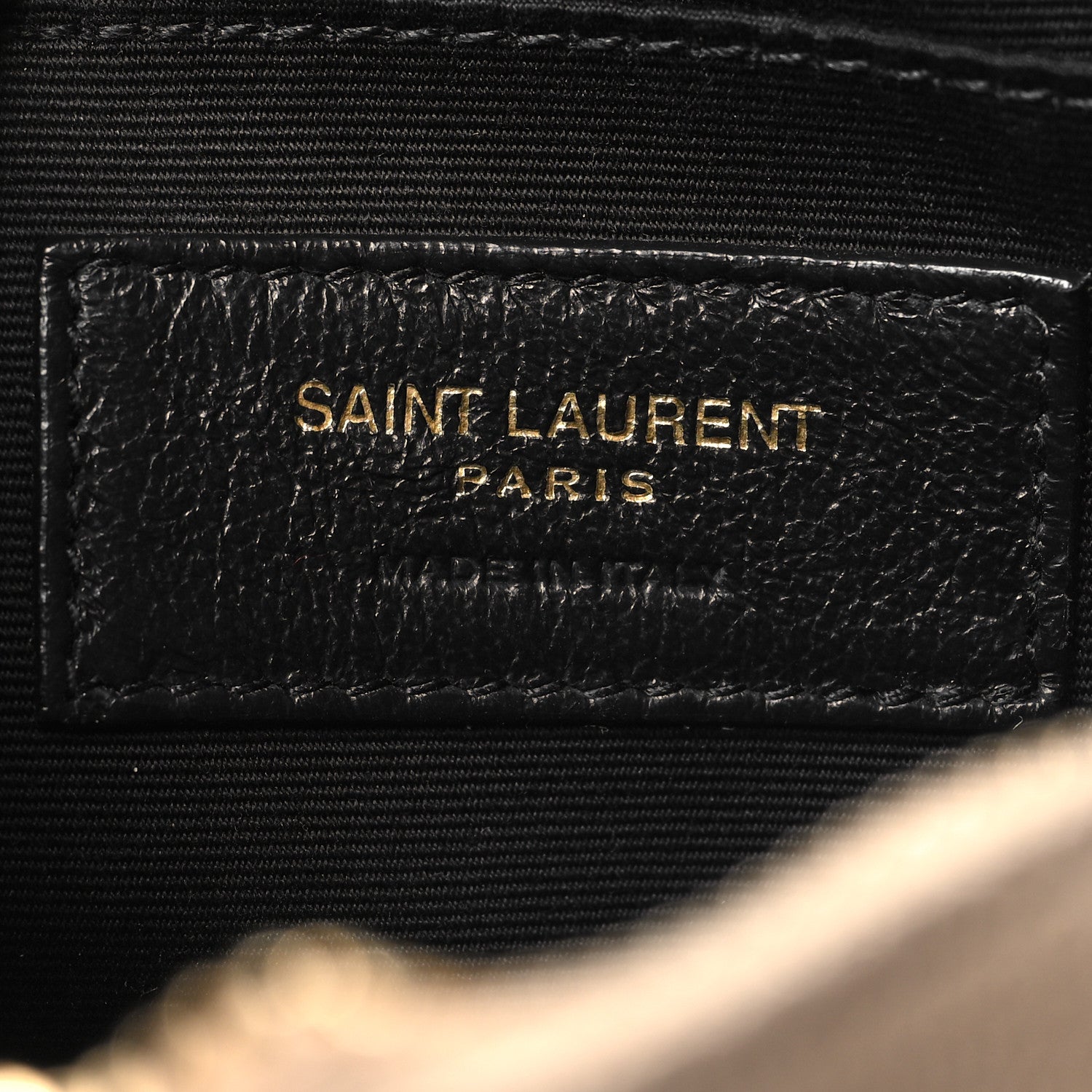 Saint Laurent Grain De Poudre Matelasse Chevron Quilted Round Vinyle Camera Bag Dark Beige 6 of 11
