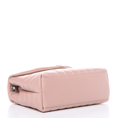 Saint Laurent Calfskin Y Quilted Monogram Small Loulou Chain Satchel Rose Antic 4 of 9