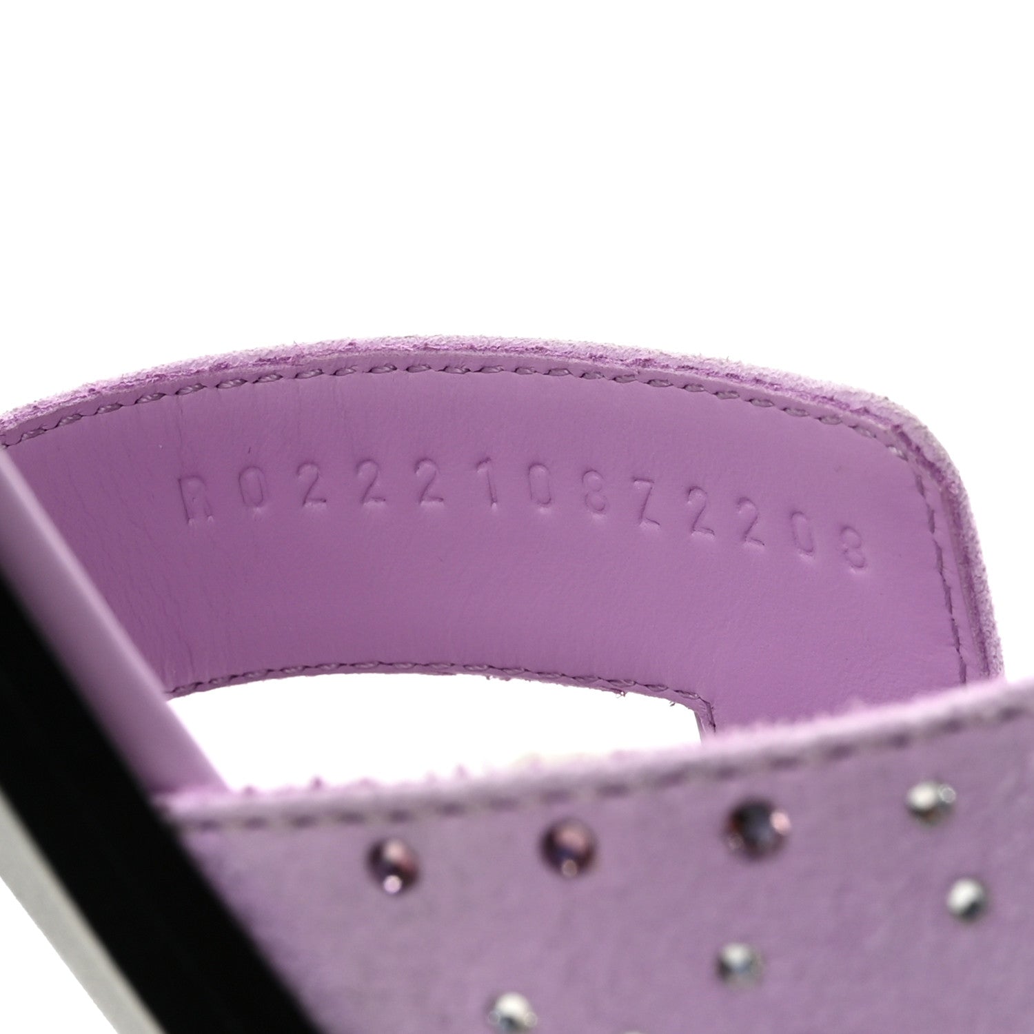 Hermes Suede Goatskin Crystal Oran Sandals 37 Violet Amethyste 9 of 10