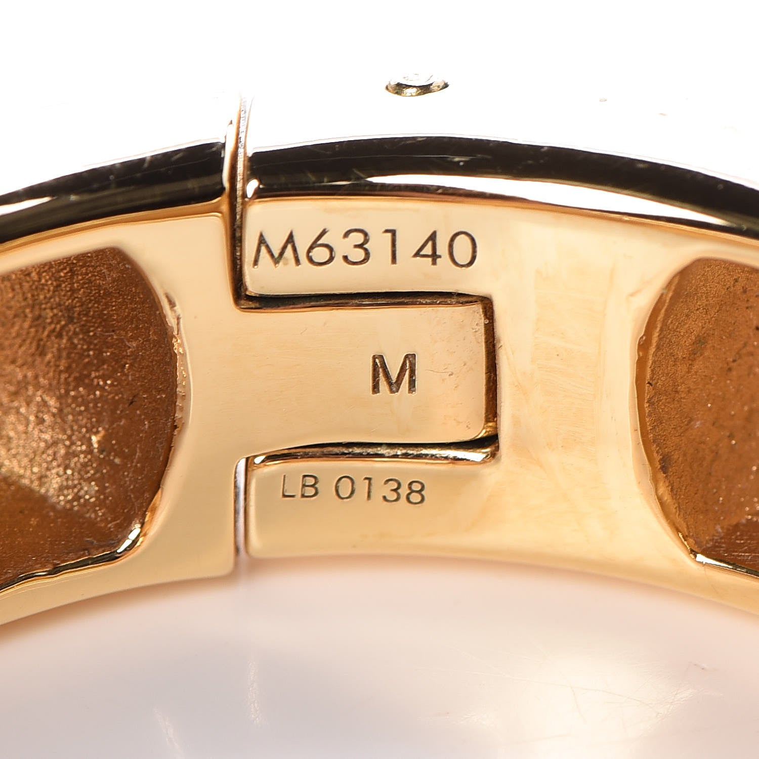 Louis Vuitton Brass Family Bangle Bracelet M Gold 5 of 8
