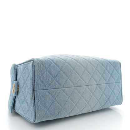 Chanel Washed Denim Quilted Medium Chanel 25 Handbag Blue 5 of 11