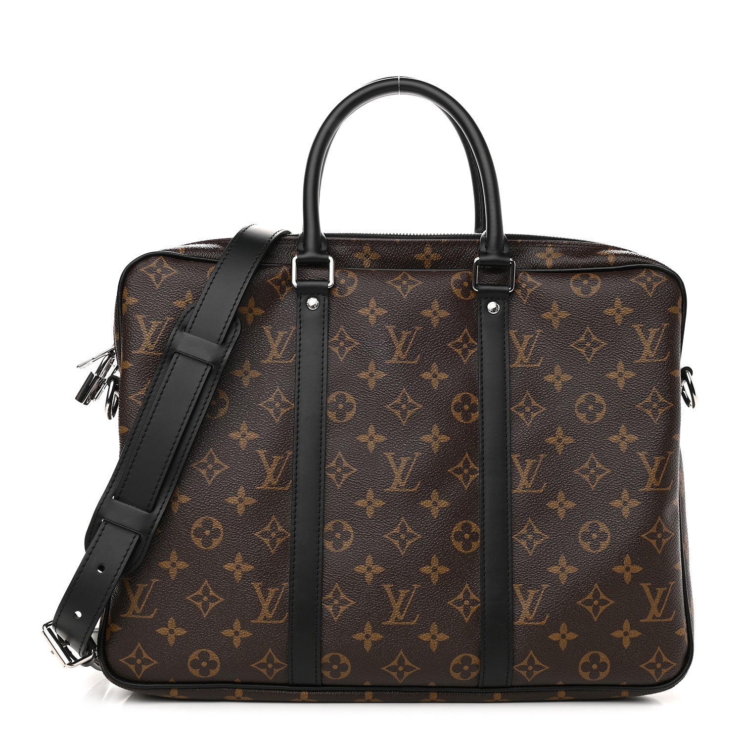 Louis Vuitton Monogram Macassar Porte-Documents Voyage PM 1 of 13