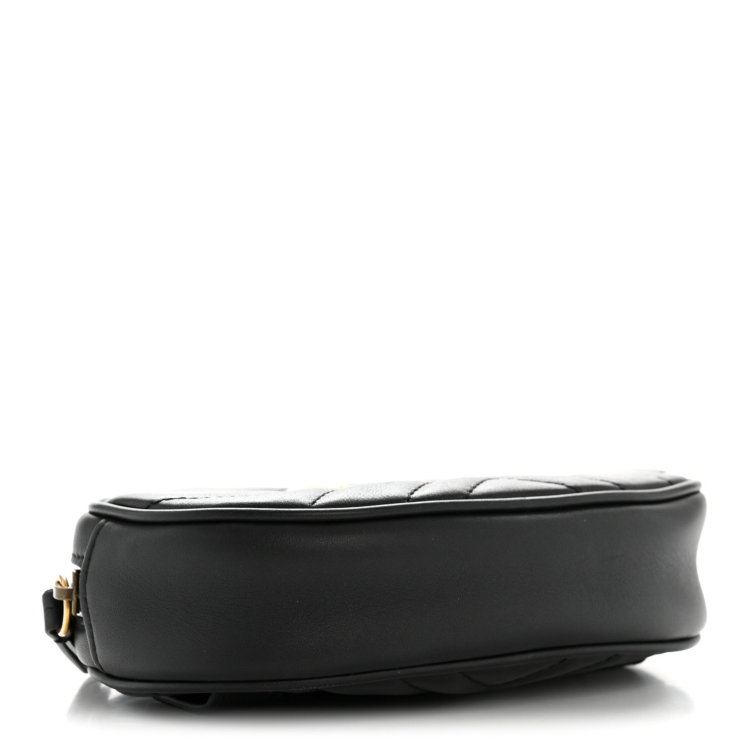 Gucci Calfskin Matelasse GG Marmont Belt Bag 85 34 Black 4 of 12