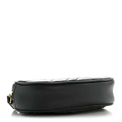 Gucci Calfskin Matelasse GG Marmont Belt Bag 85 34 Black 4 of 12