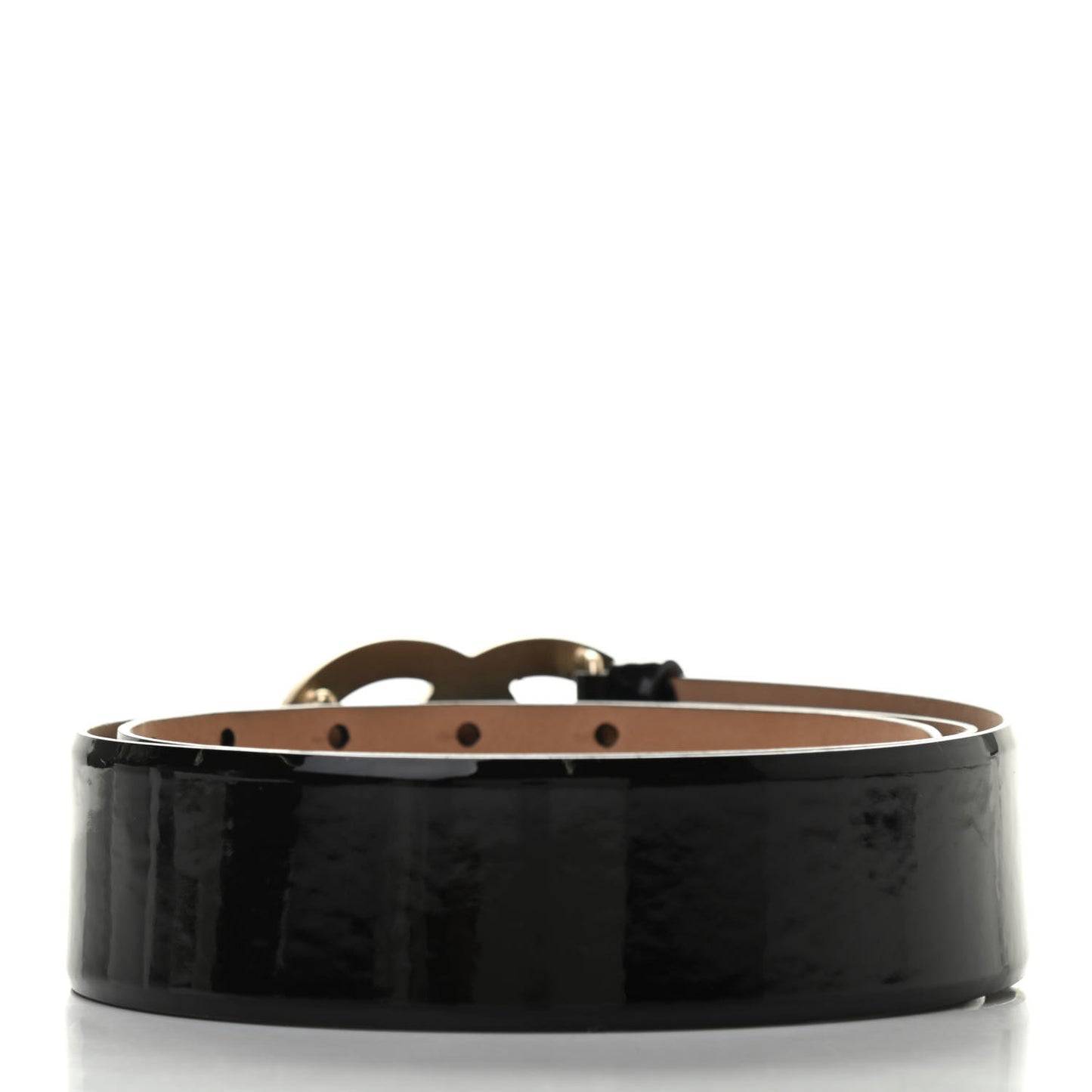 Patent Calfskin CC Wide Belt 90 36 Black
