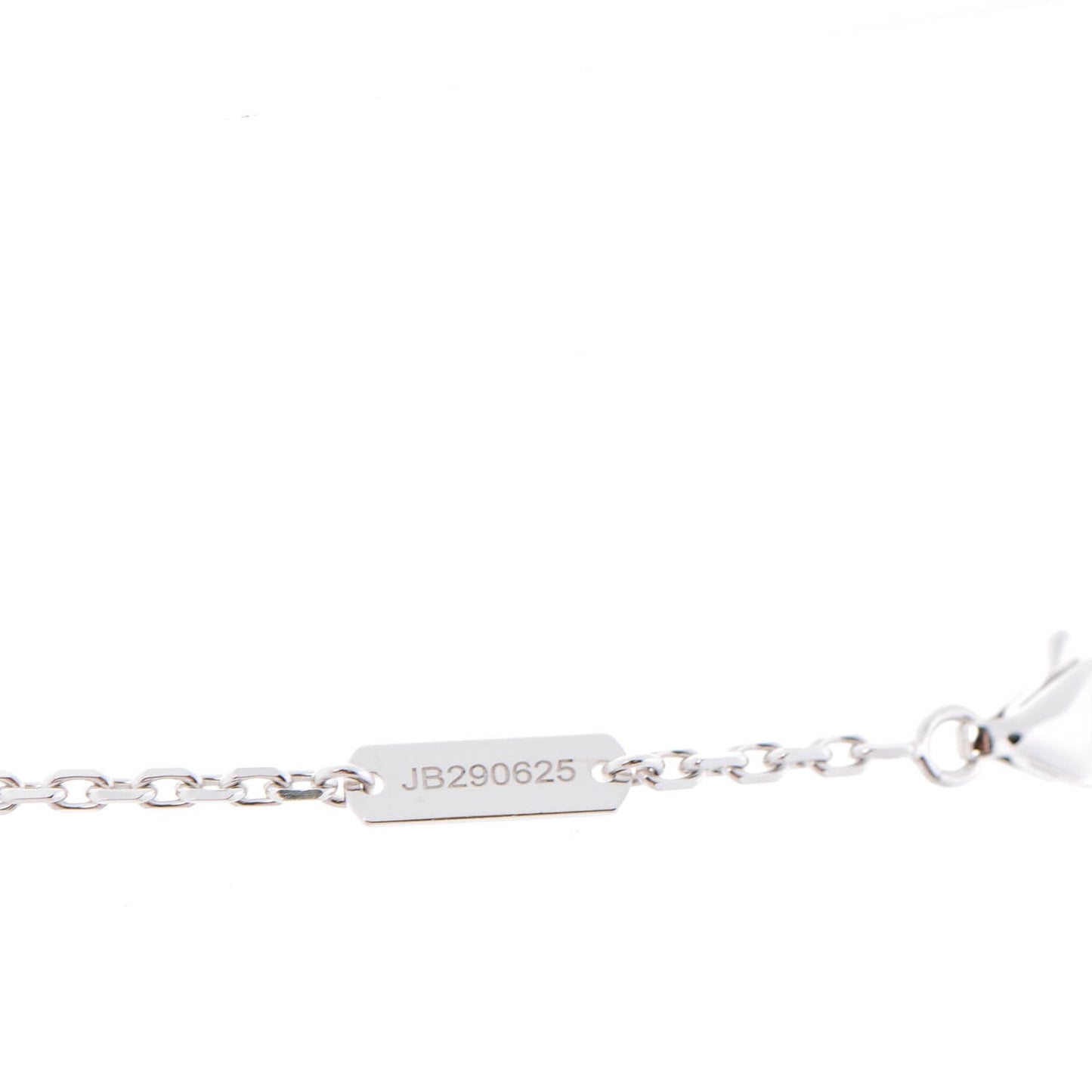 18K White Gold Mother of Pearl Magic Alhambra Pendant Necklace