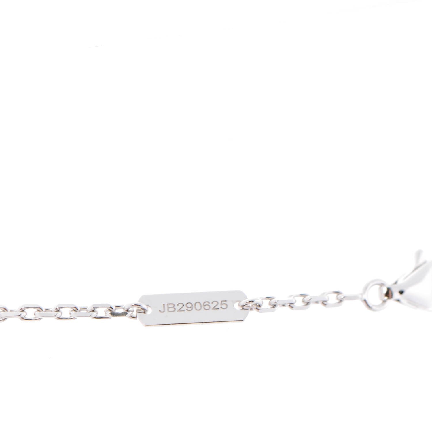 Van Cleef & Arpels 18K White Gold Mother of Pearl Magic Alhambra Pendant Necklace 4 of 7