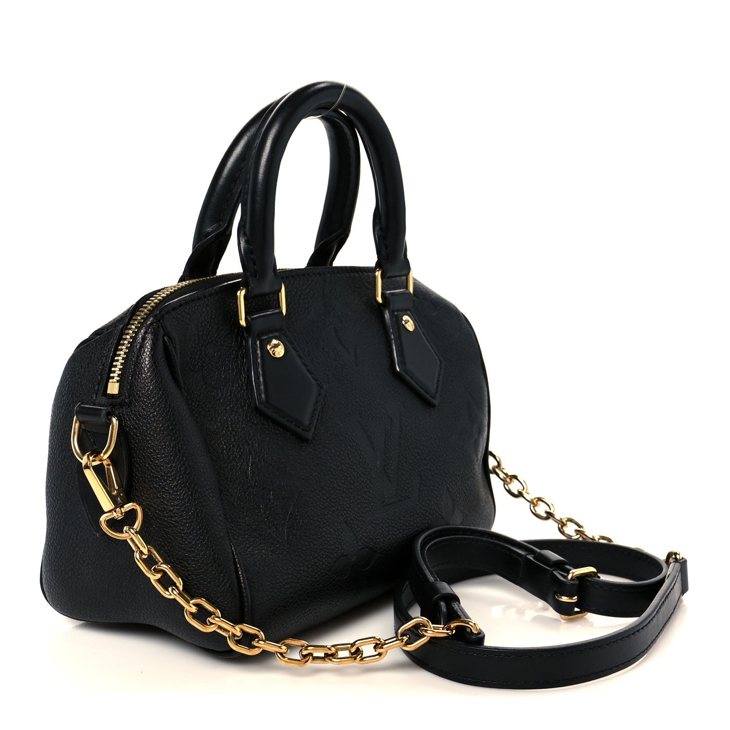 Louis Vuitton Empreinte Monogram Giant Speedy Bandouliere 20 Black 3 of 10