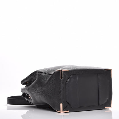 Alexander Wang Pebbled Calfskin Prisma Skeletal Backpack Black Rose Gold Hardware 4 of 9