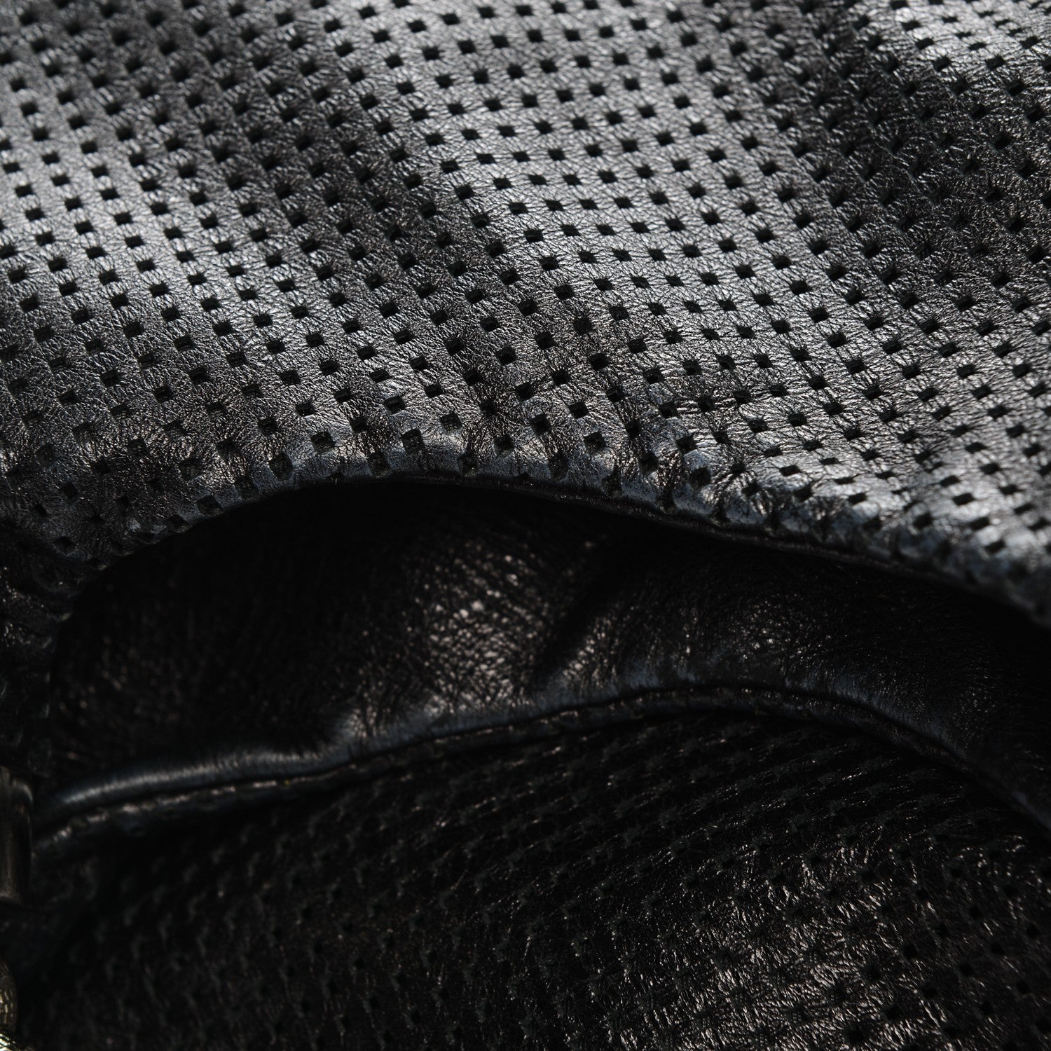 Chanel Glazed Calfskin Perforated XL Rodeo Drive Tote Black 8 of 8