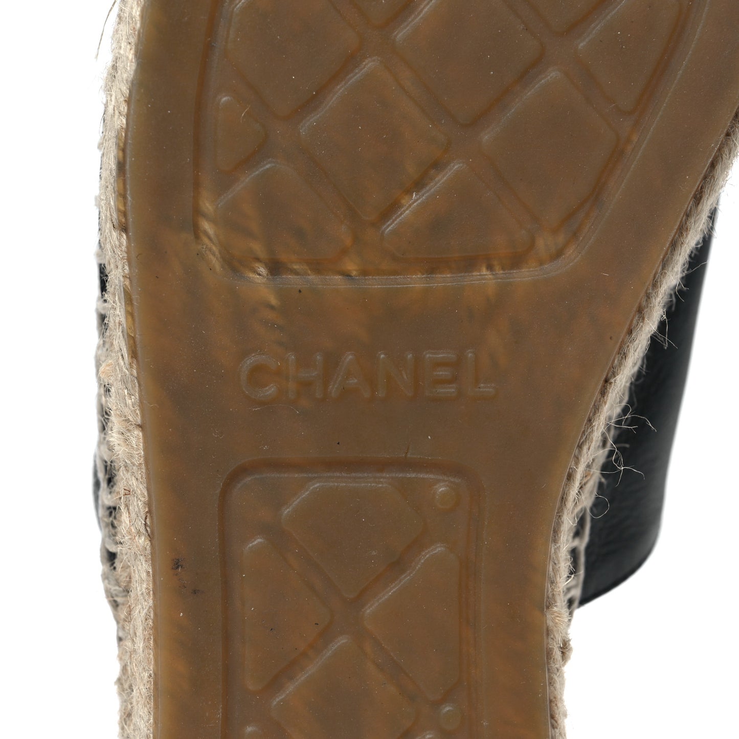 Calfskin CC Espadrille Mules 42 Black