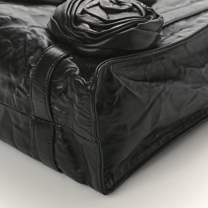 Prada Nappa Antique Rosette Flower Mini Tote Bag Black 8 of 8