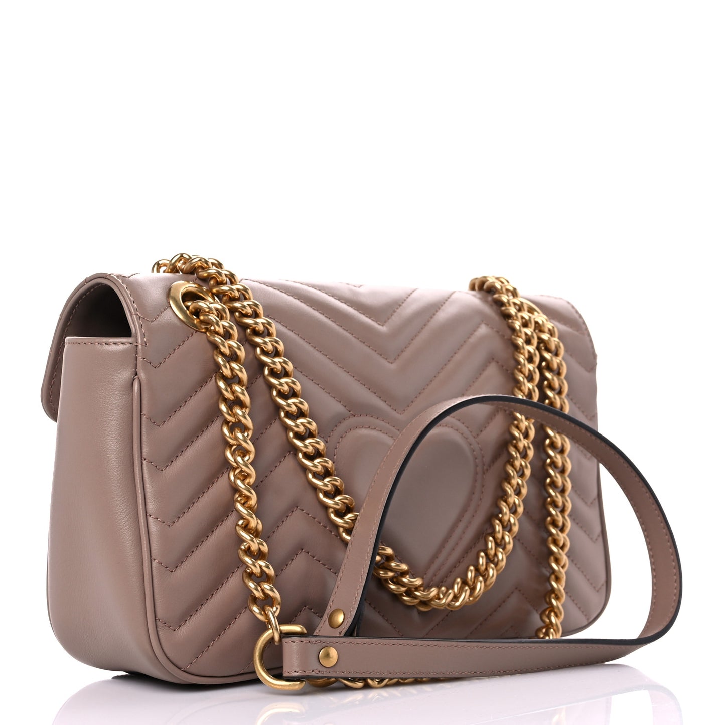 Calfskin Matelasse Small GG Marmont Shoulder Bag Porcelain Rose