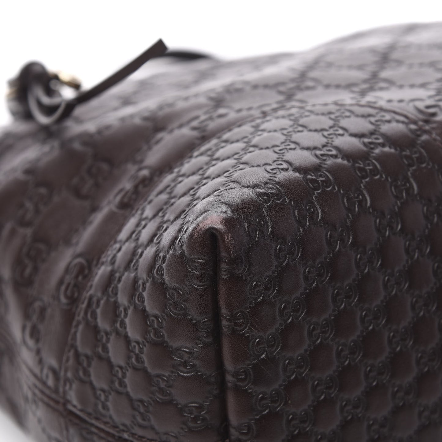 Guccissima Medium Bree Foldover Tote Chocolate