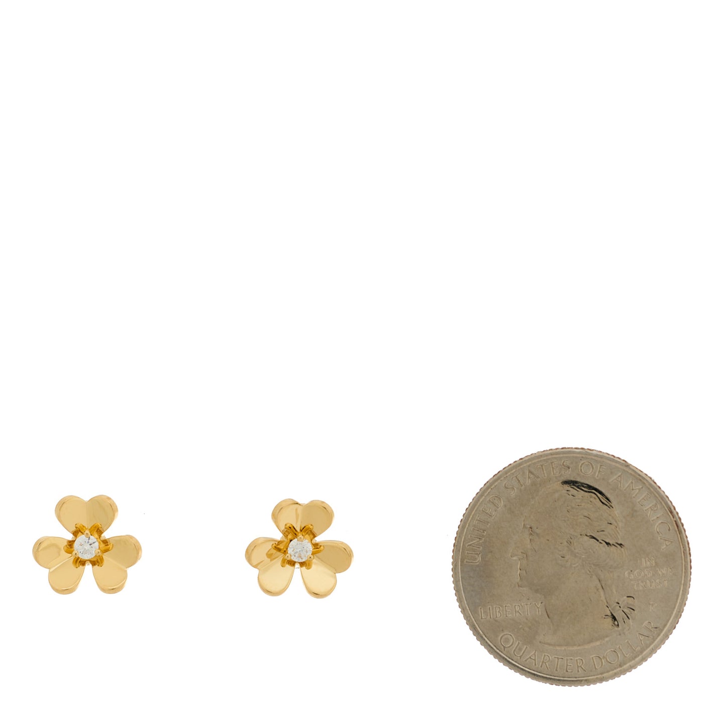 18K Yellow Gold Diamond Mini Frivole Earrings