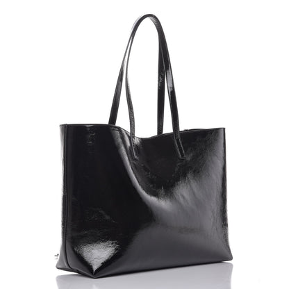 Saint Laurent Patent Calfskin Large Shopping Tote Black 4 of 9