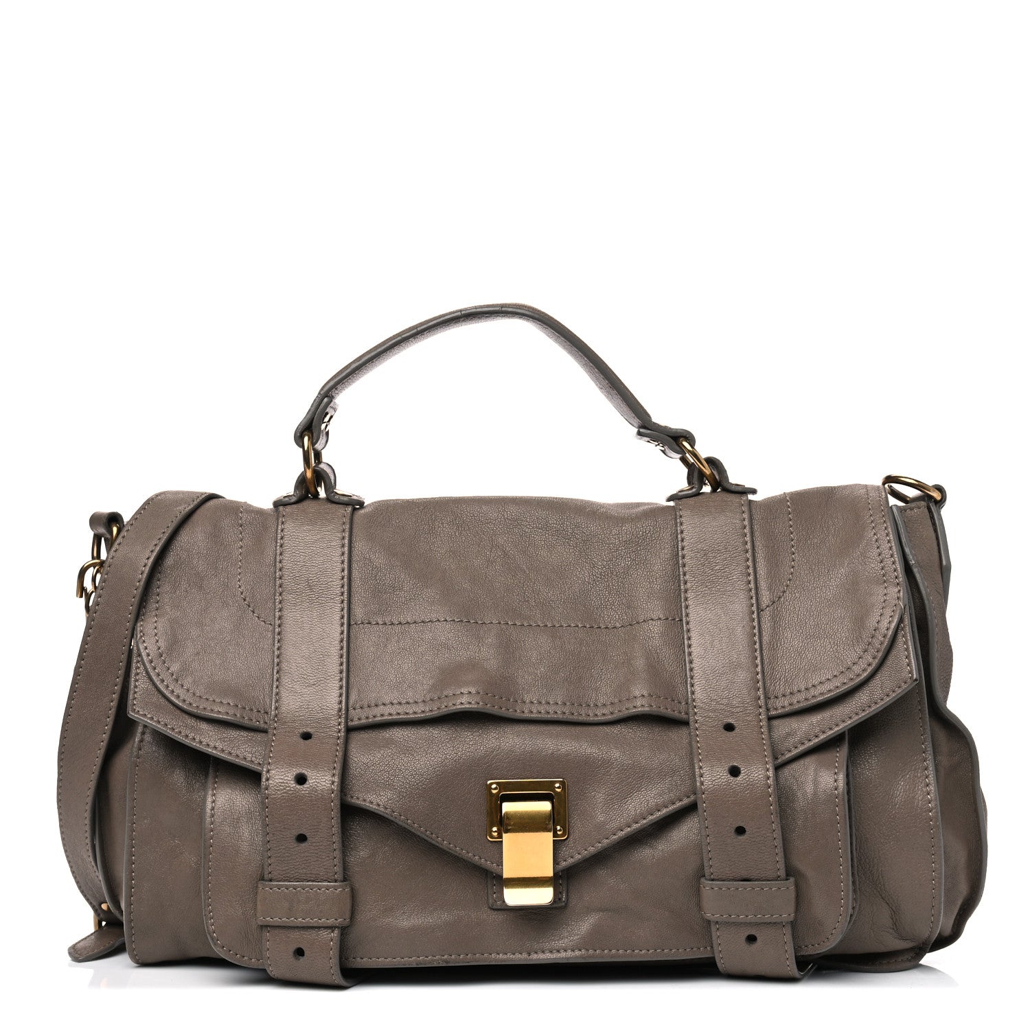 Proenza Schouler Lambskin Medium PS1 Satchel Smoke 1 of 13