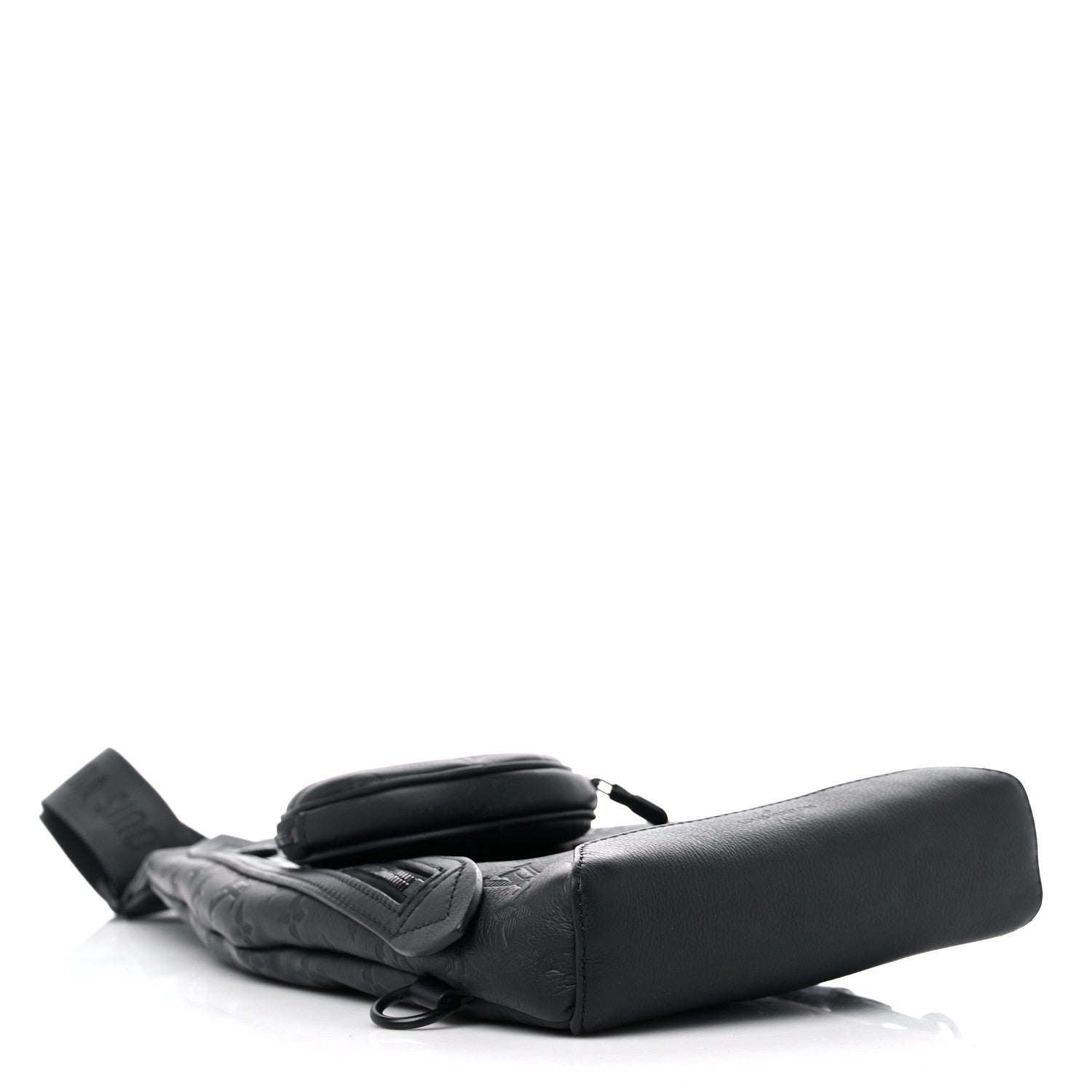 Louis Vuitton Calfskin Shadow Monogram Duo Slingbag Black 4 of 9
