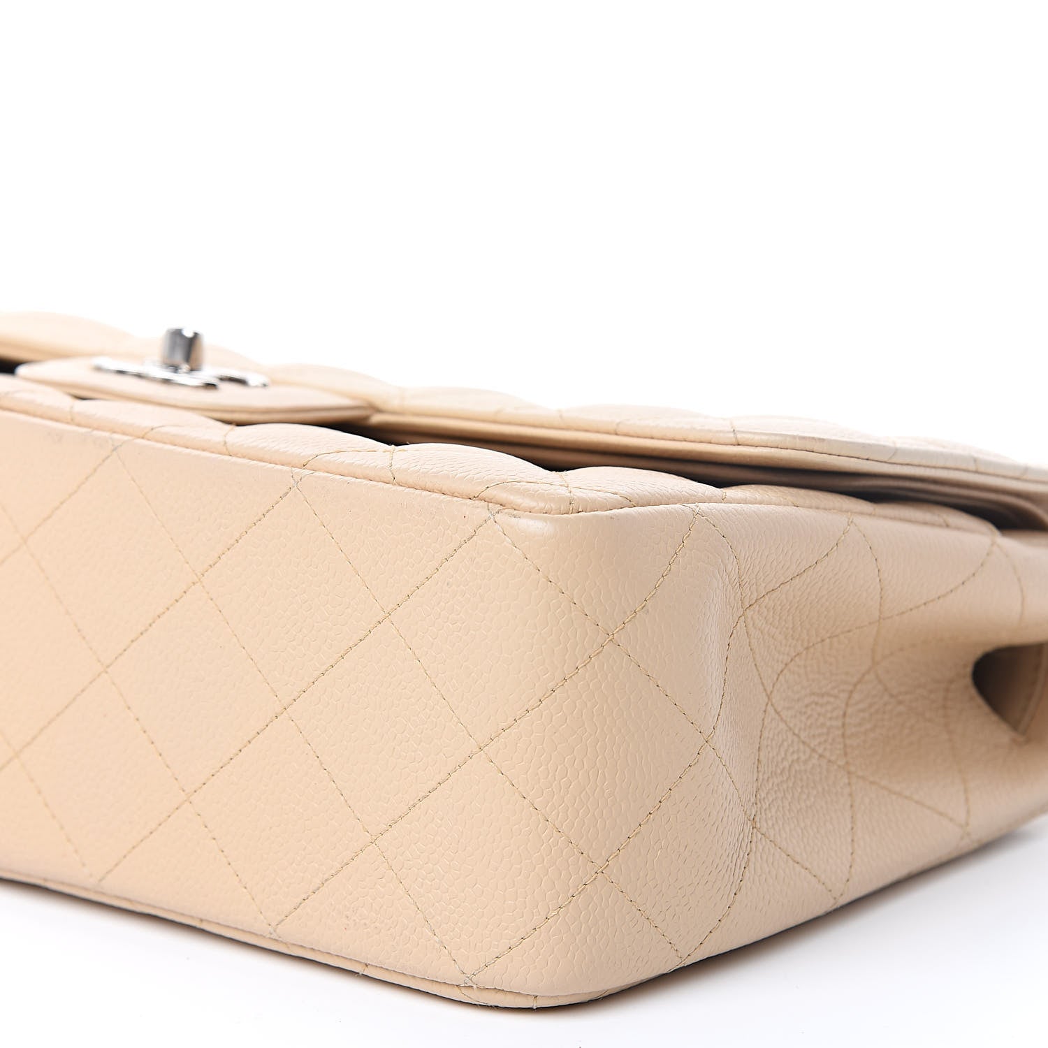 Chanel Caviar Quilted Jumbo Double Flap Beige Clair 9 of 20