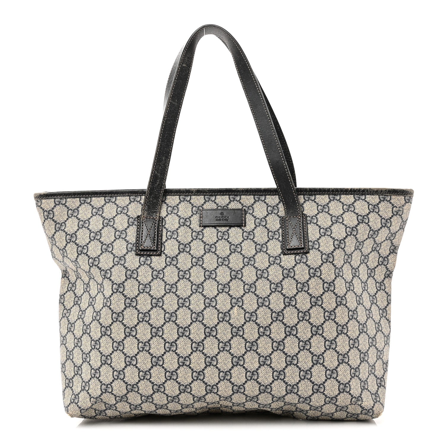 Gucci GG Supreme Monogram Medium Zippered Shopping Tote Navy Navy 1 of 14