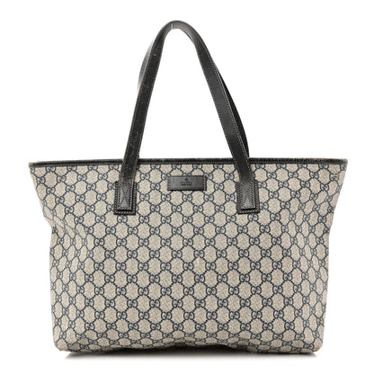 Gucci GG Supreme Monogram Medium Zippered Shopping Tote Navy Navy 1 of 14