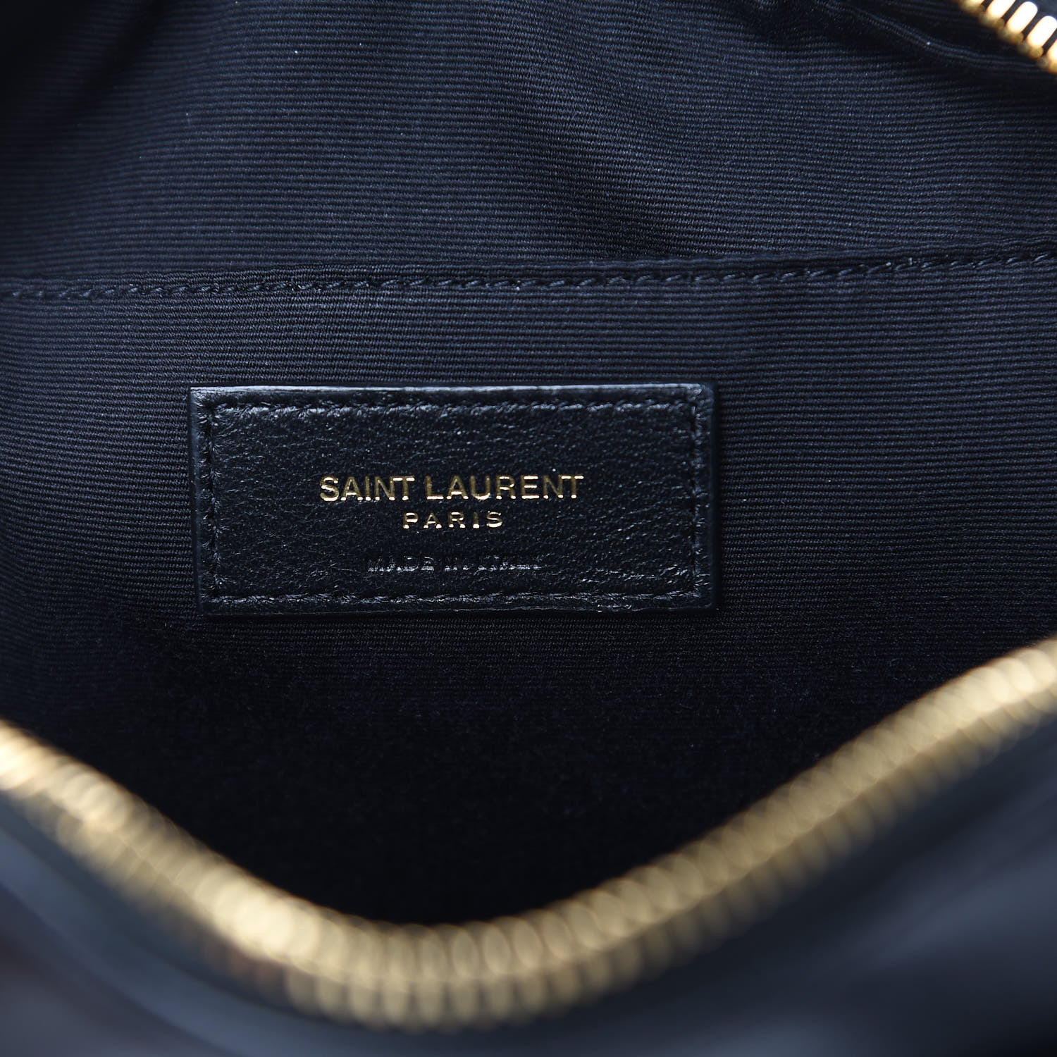 Saint Laurent Calfskin Matelasse Monogram Lou Camera Bag Black 6 of 9