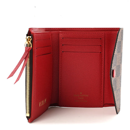 Louis Vuitton Damier Ebene Victorine Wallet Red 5 of 7