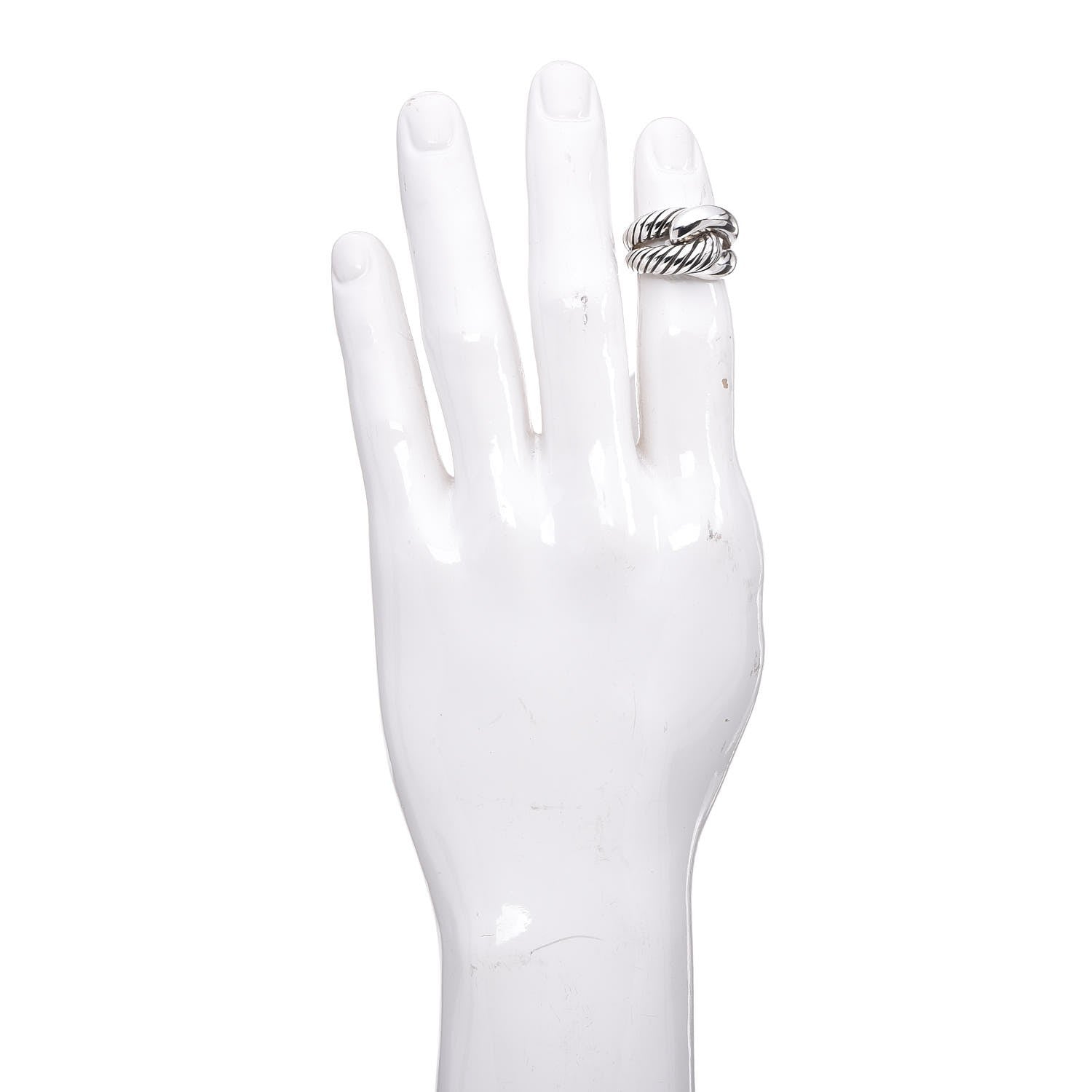 David Yurman Sterling Silver Single Loop Labyrinth Ring 58 8.5 2 of 10