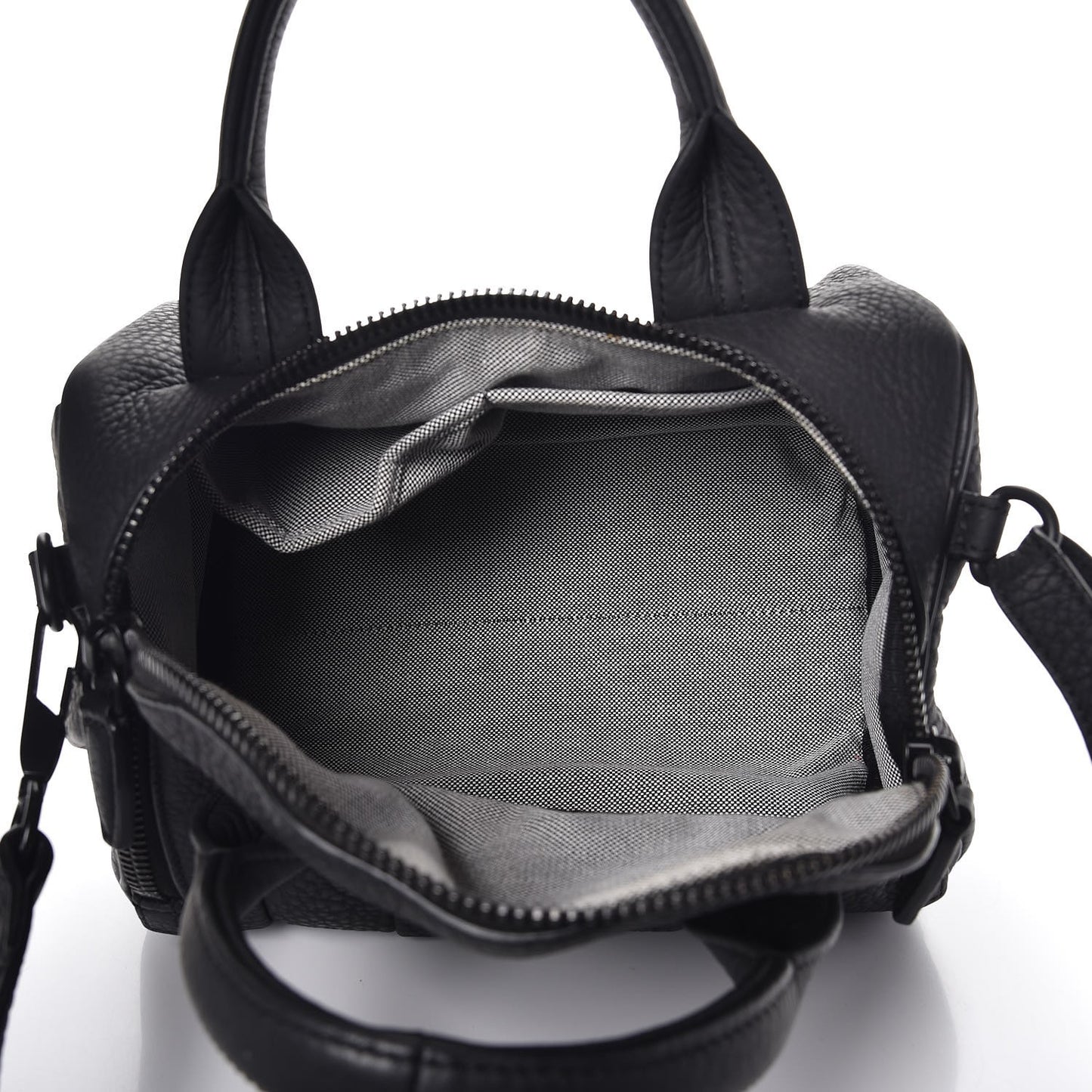 Pebbled Lambskin Rockie Black Matte Black Hardware