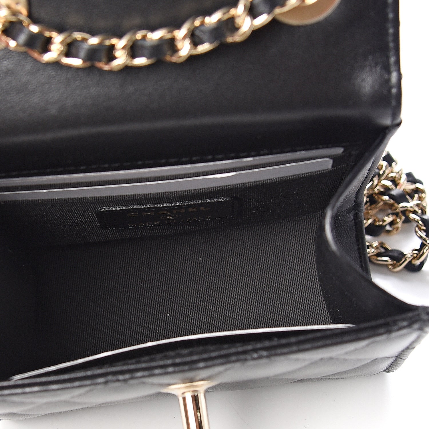 Chanel Lambskin Quilted Mini Trendy CC Chain Wallet Black 4 of 10
