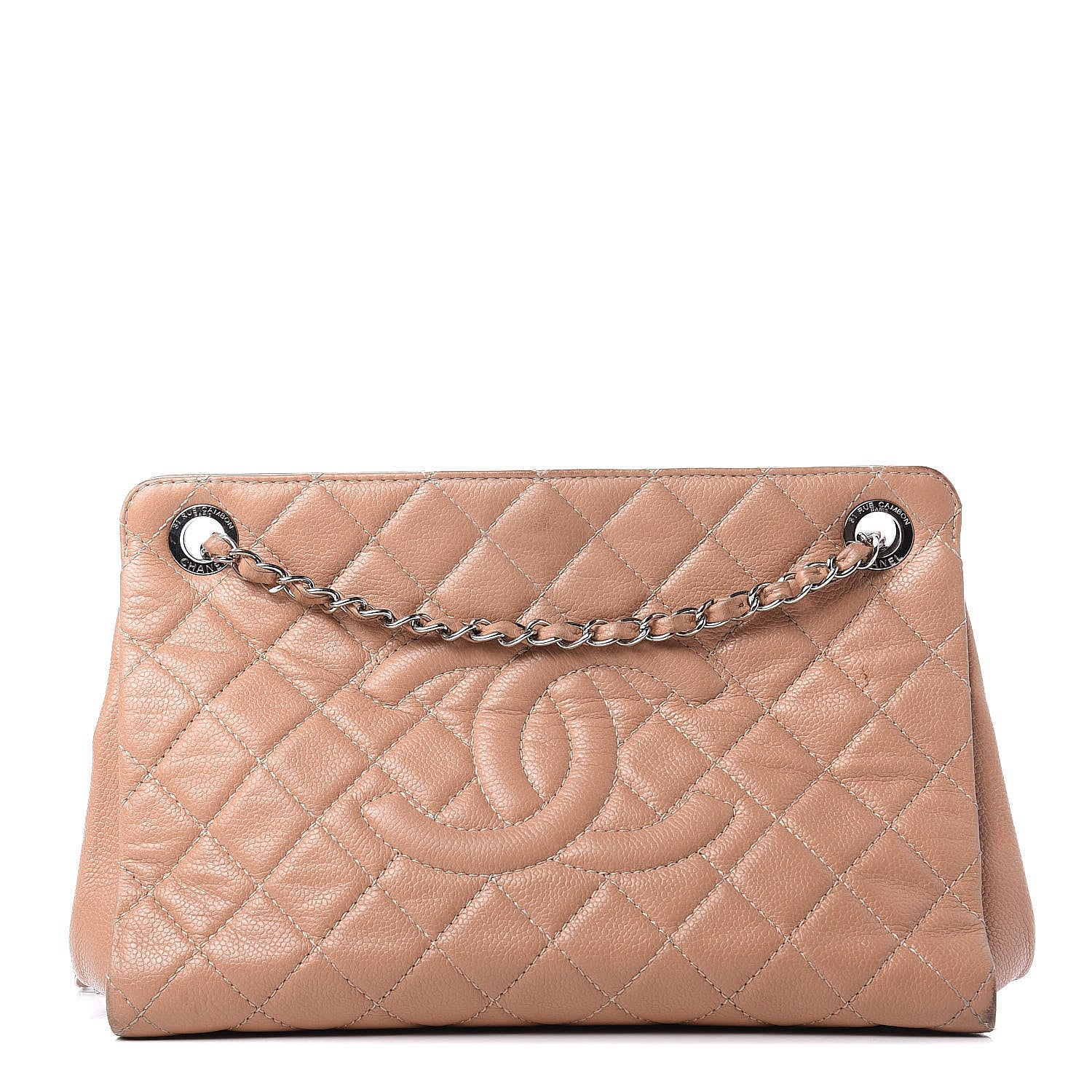 Chanel Caviar Quilted Petit Timeless Tote PTT Beige 1 of 14