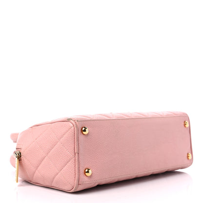 Chanel Caviar Quilted Small Bowler Pink 4 of 16