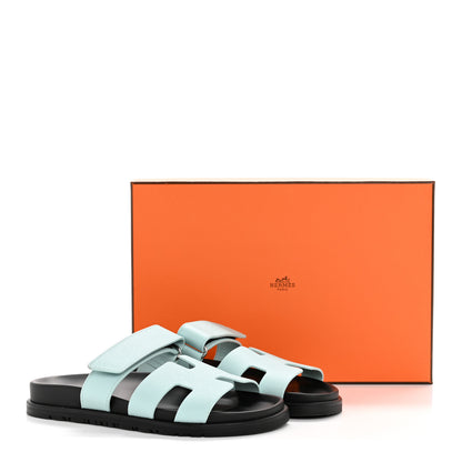 Hermes Epsom Womens Chypre Sandals 35.5 Bleu Cristaux 11 of 11