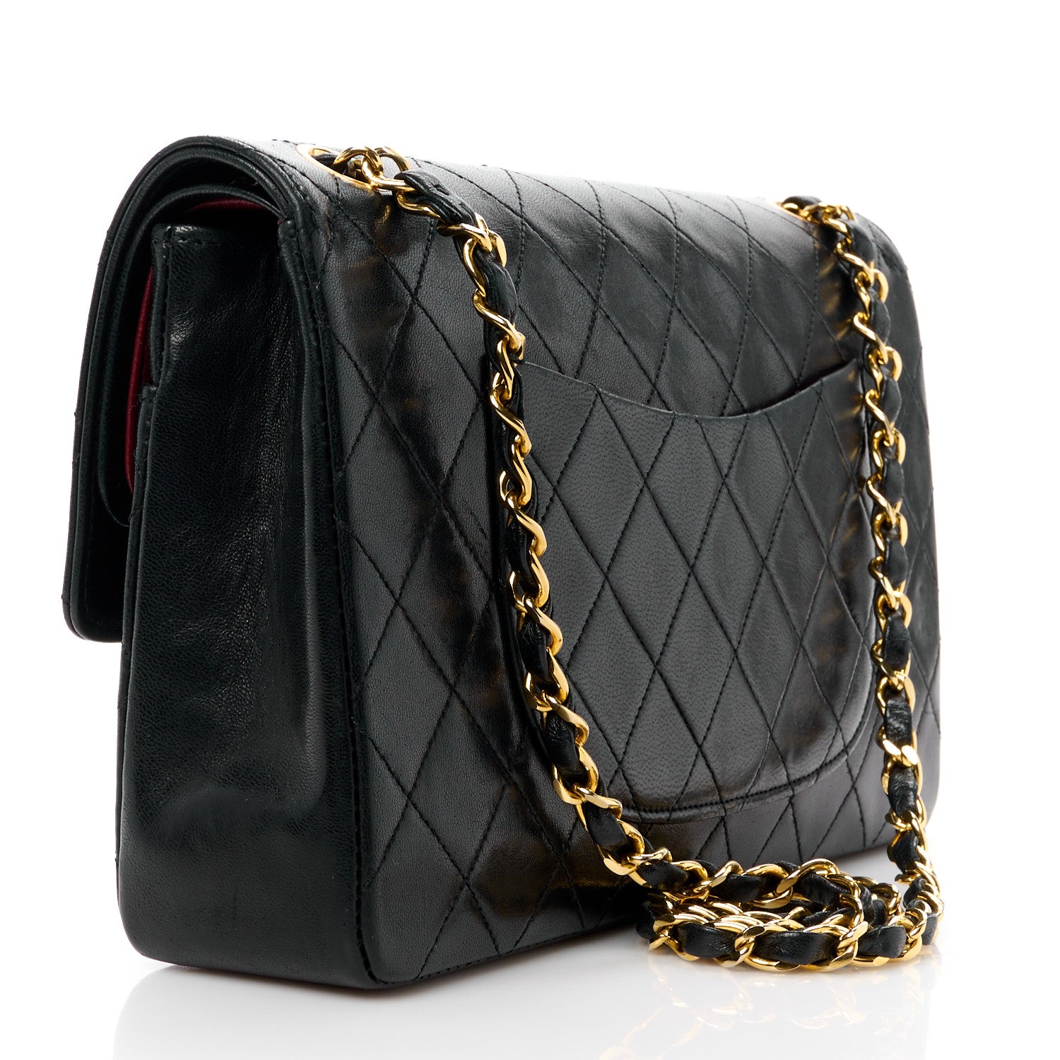 Chanel Lambskin Quilted Medium Double Flap Black 3 of 15