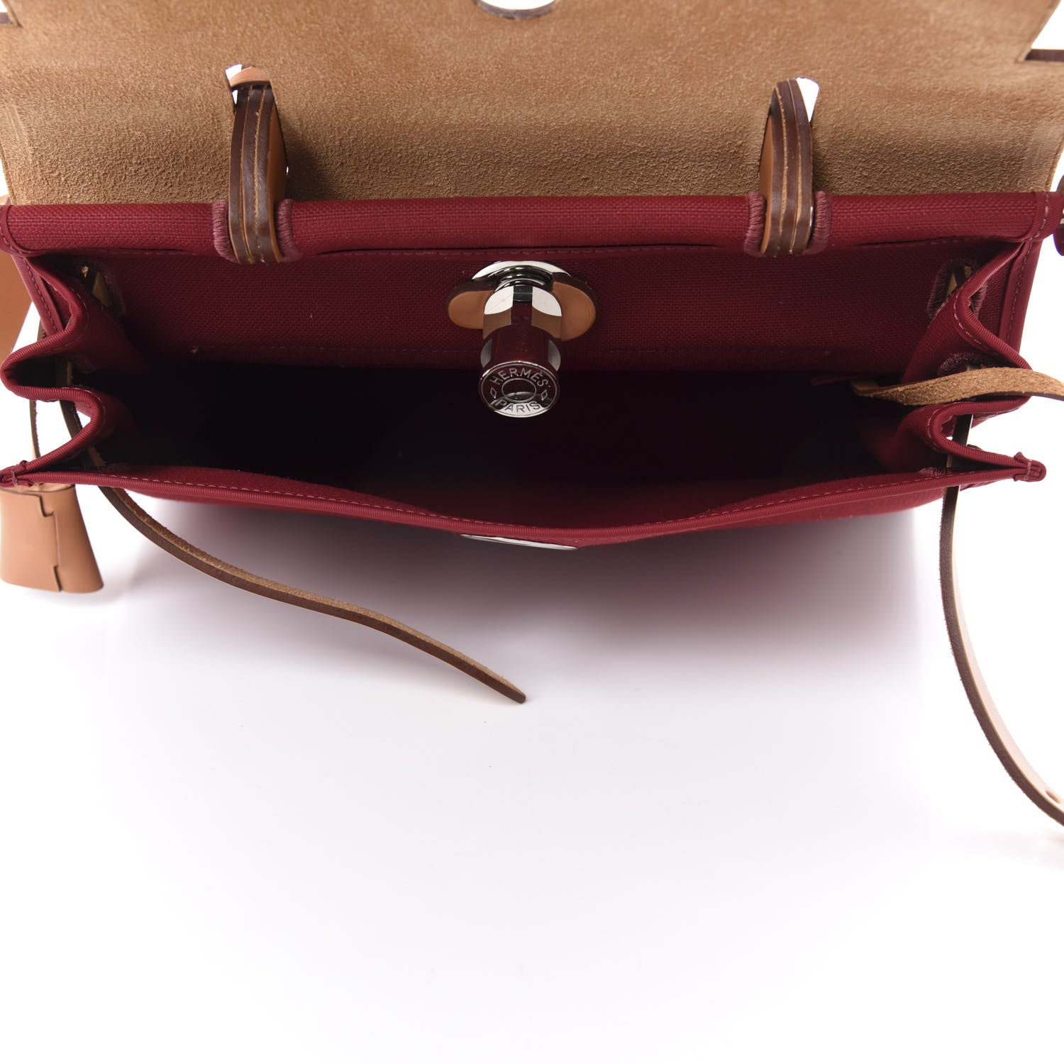 Hermes Vache Hunter Toile Herbag Zip 31 PM Rubis 5 of 13