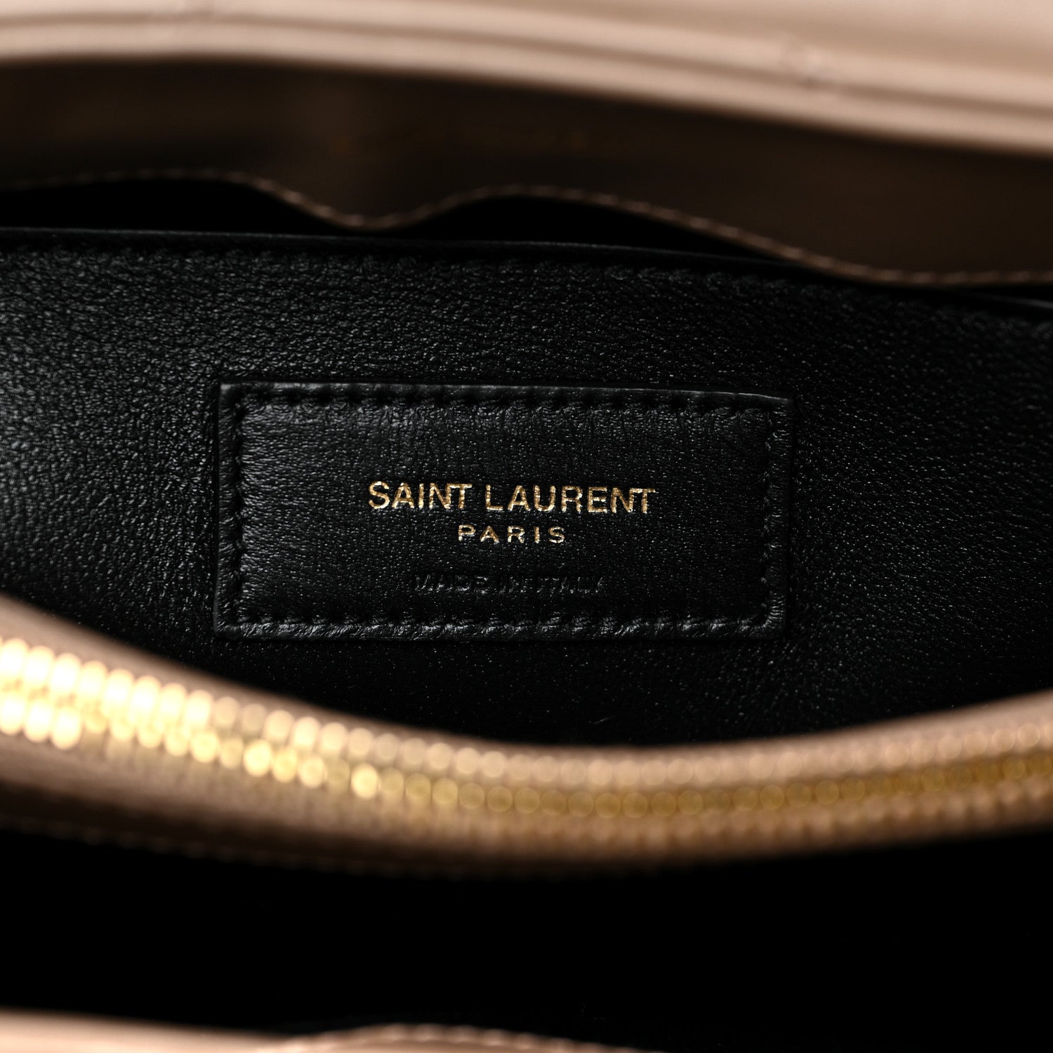Saint Laurent Calfskin Y Quilted Monogram Small Loulou Chain Satchel Taupe 5 of 8