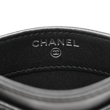 Chanel Pearly Lambskin Quilted Card Holder So Black 6 of 8