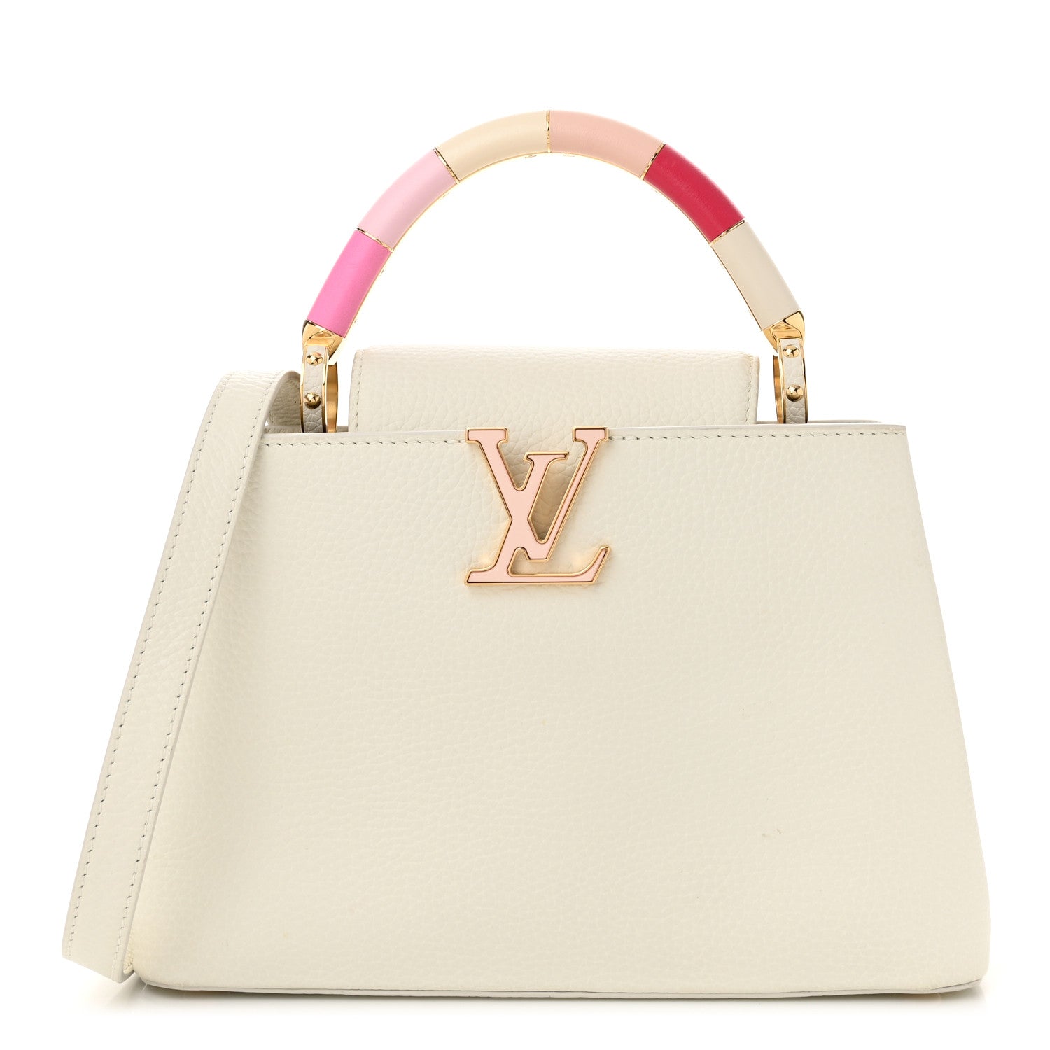 Louis Vuitton Taurillon Lambskin Calfskin Capucines BB Snow White 1 of 10