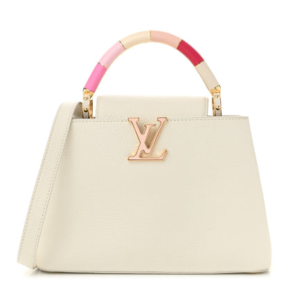 Louis Vuitton Taurillon Lambskin Calfskin Capucines BB Snow White 1 of 10