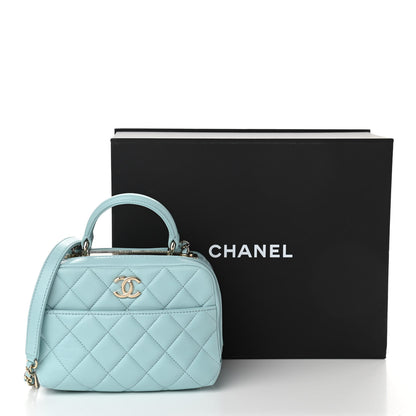 Chanel Lambskin Quilted Small Trendy CC Bowling Bag Light Blue 12 of 12