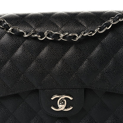 Chanel Caviar Quilted Jumbo Double Flap Black 8 of 10