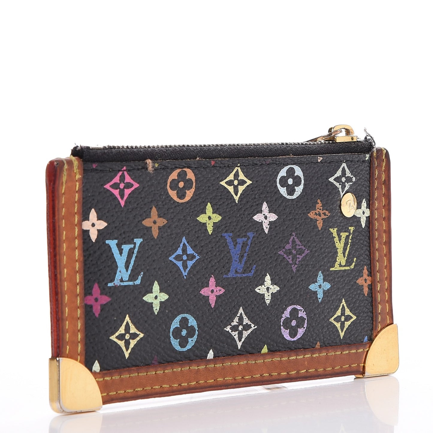 Monogram Multicolor Key Pouch Black
