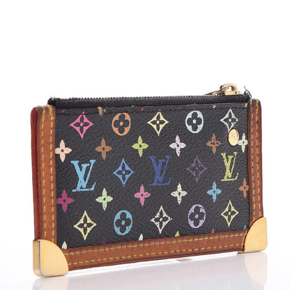 Louis Vuitton Monogram Multicolor Key Pouch Black 3 of 9